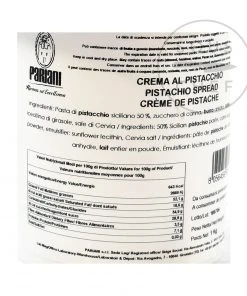 Pariani Sweet Sicilian Pistachio Cream 1kg Ingredients