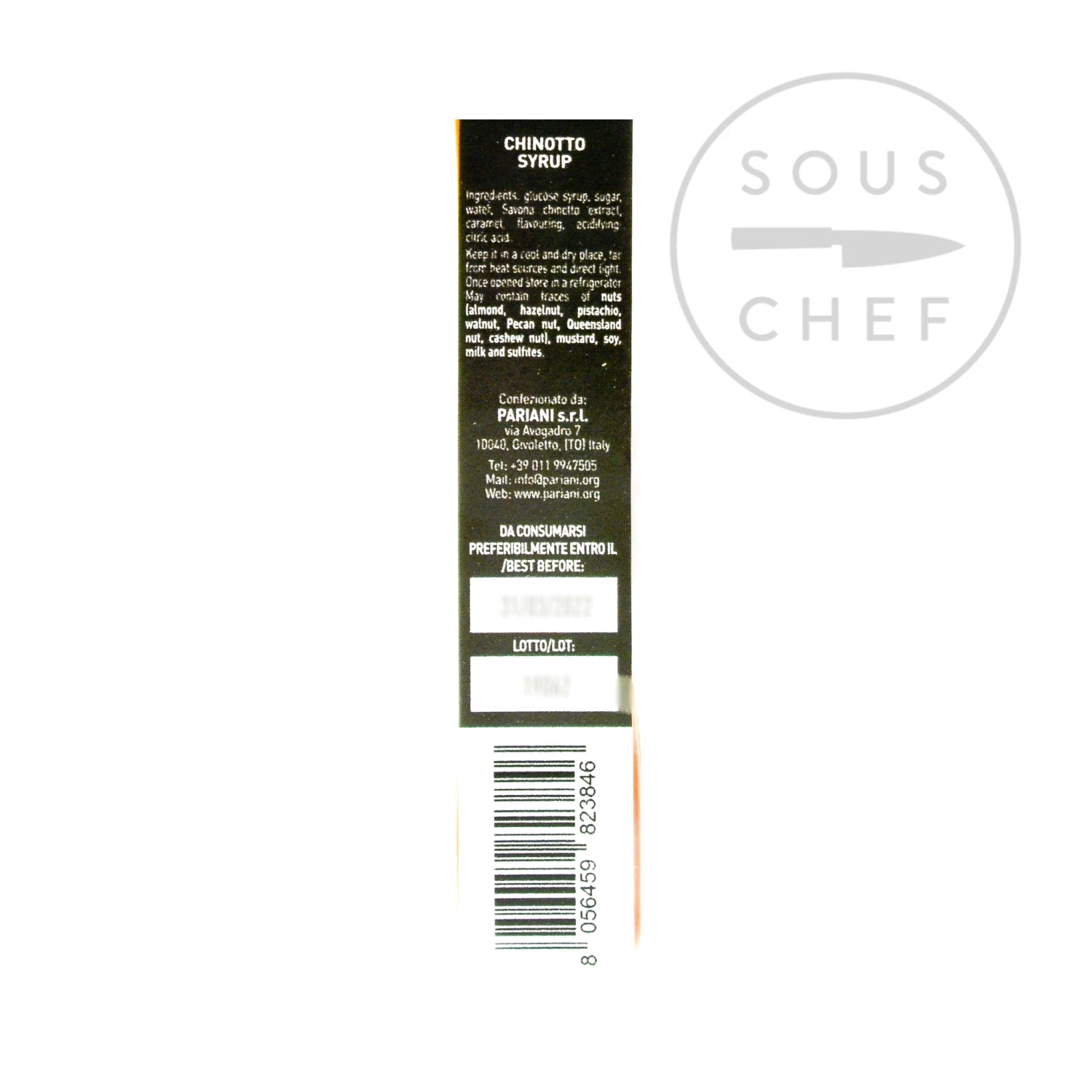 Pariani Chinotto Syrup 40ml Ingredients 4 Pariani Chinotto Syrup 40ml Ingredients