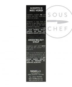 Pariani Green Walnut Syrup 40ml Ingredients