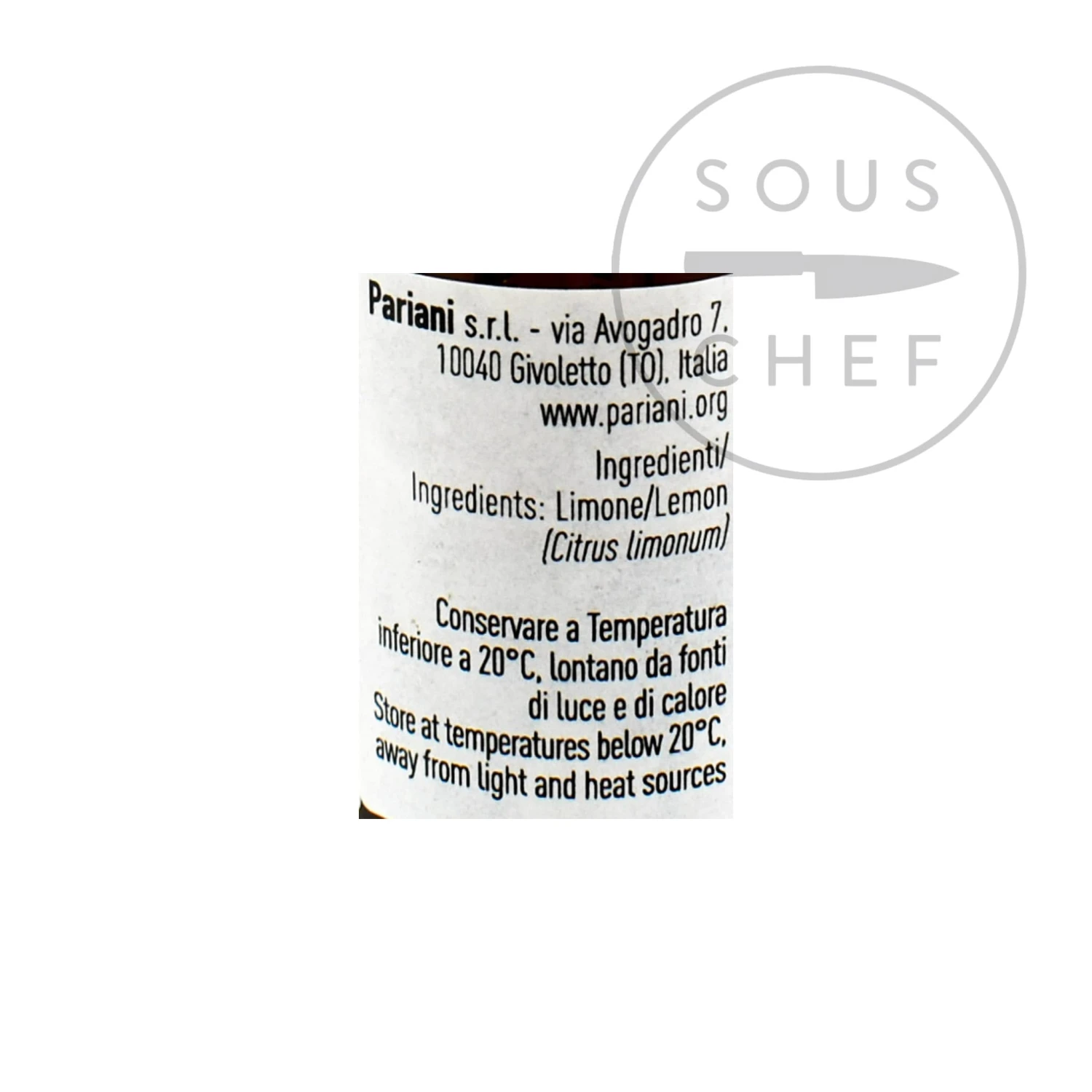 Pariani Natural Lemon Flavouring 15ml Ingredients 4 Pariani Natural Lemon Flavouring 15ml Ingredients