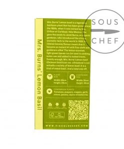 Piccolo Mrs. Burns Lemon Basil Seeds Ingredients