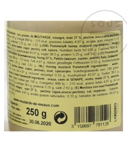 Ingredients Pommery Honey Mustard 250g
