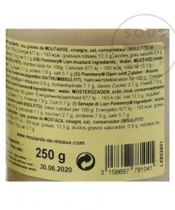 Pommery Extra Strong Mustard 250g Ingredients