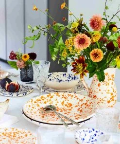 Puglia Handmade Tableware Puglia Blue Splatter Bowl 12cm