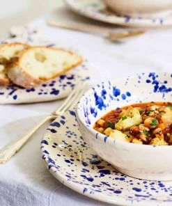 Puglia Handmade Tableware Puglia Blue Splatter Bowl 12cm