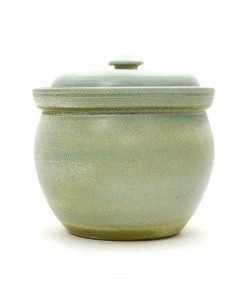 Sauerkraut Pots Handmade Stoneware Fermenting Crock In Blue 2 Litre Cookware