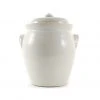 Sauerkraut Pots Cookware Handmade Stoneware Fermenting Crock In White 4.5 Litre