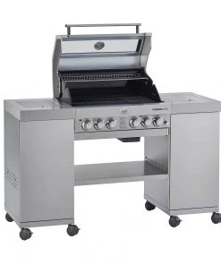 Rosle Videro G4-SL Vario+ Gas BBQ Island Stainless Steel Cookware