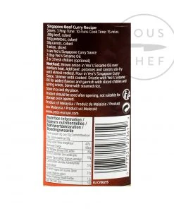 Yeo's Singapore Hot Curry Sauce 400ml Ingredients 7 Yeo's Singapore Hot Curry Sauce 400ml Ingredients