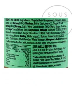 Ingredients Poon's WO Sauce 118g
