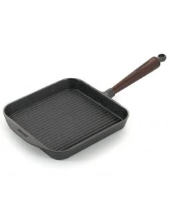 Skeppshult Traditional Cast Iron Square Grill Pan 25cm Cookware