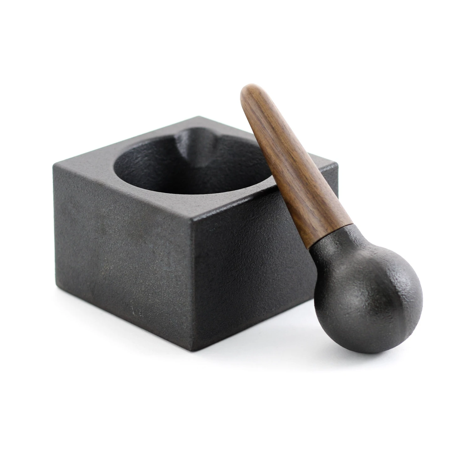 Cookware Skeppshult Contemporary Cast Iron & Walnut Pestle & Mortar 4 Cookware Skeppshult Contemporary Cast Iron & Walnut Pestle & Mortar