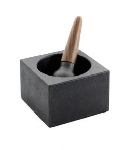 Cookware Skeppshult Contemporary Cast Iron & Walnut Pestle & Mortar