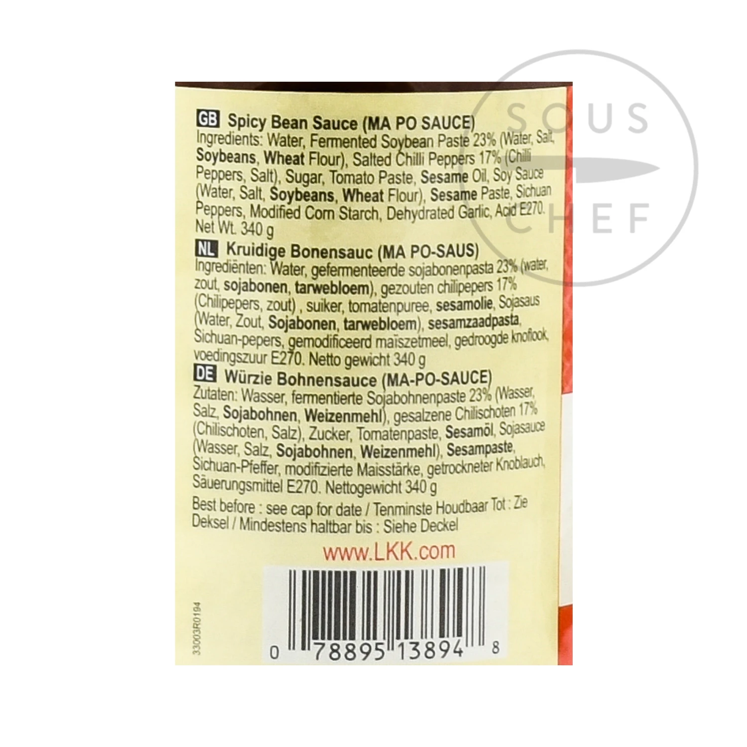 Lee Kum Kee Spicy Bean Sauce Ma Po 340g Ingredients 4 Lee Kum Kee Spicy Bean Sauce Ma Po 340g Ingredients