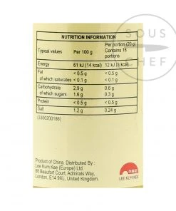 Ingredients Lee Kum Kee Minced Ginger 326g