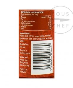 Yeo's Hot Chilli Sauce 300ml Ingredients
