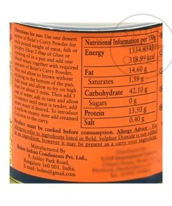 Ingredients Bolst's Curry Powder Hot 100g