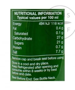 Flying Goose Sriracha Chilli Sauce Hemp Ingredients