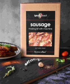 Spicely Does It Sausage Making Kit With Machine Ingredients