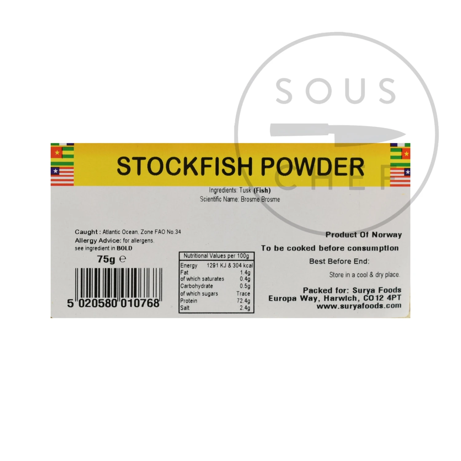 Ingredients Mother Africa Stockfish Powder 75g 4 Ingredients Mother Africa Stockfish Powder 75g