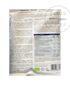 Ingredients Clearspring Organic Black Sesame Brown Rice Crackers 40g