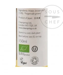 Ingredients Clearspring Organic Brown Rice Vinegar 150ml