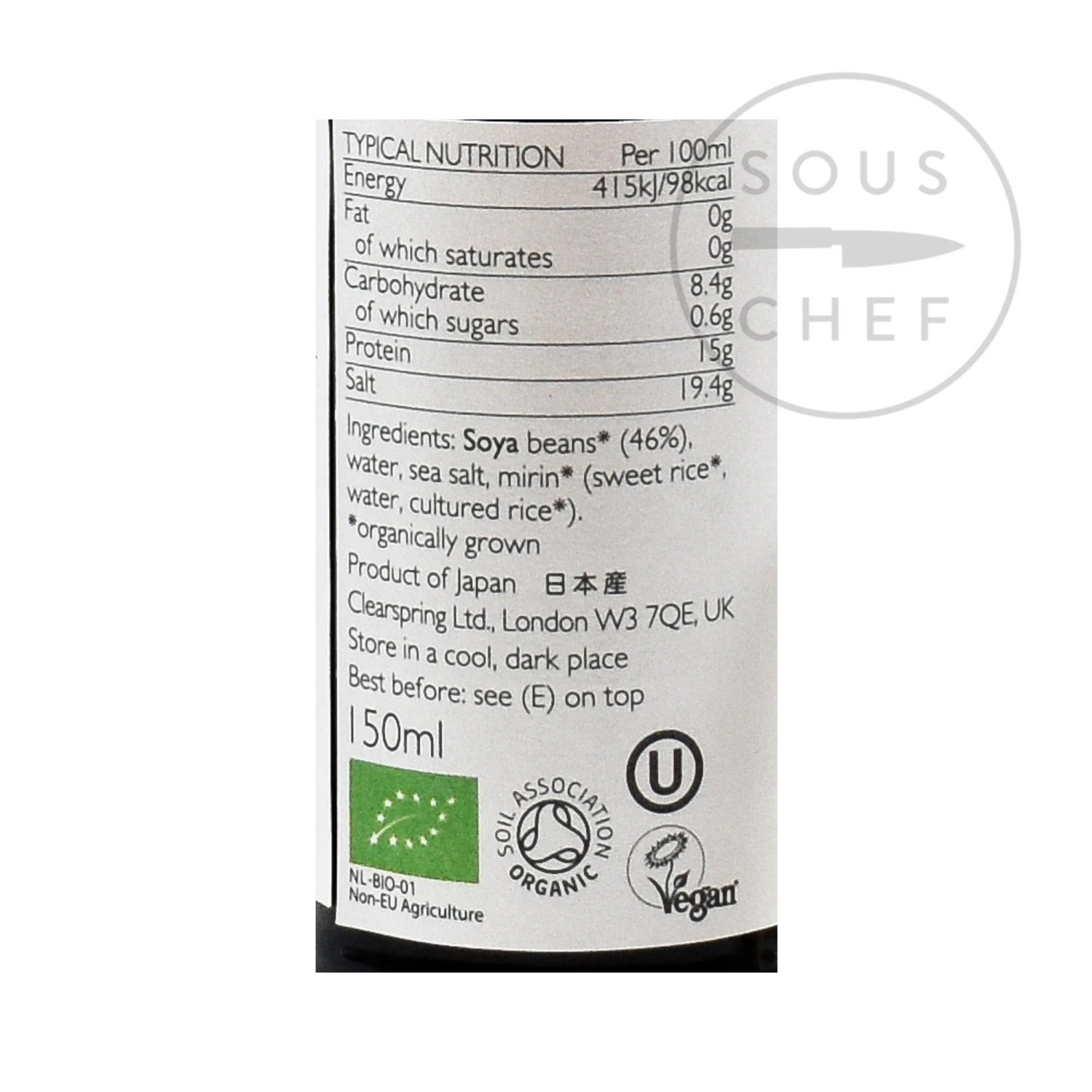 Clearspring Organic Tamari Soya Sauce 150ml 4 Clearspring Organic Tamari Soya Sauce 150ml