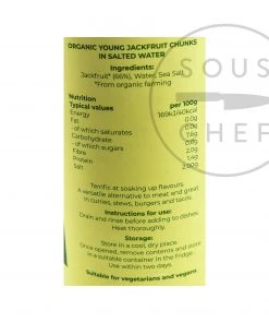 Suma Organic Jackfruit Chunks 400g Ingredients