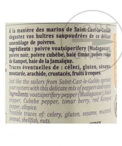 Terre Exotique Pepper For Oysters 60g Ingredients