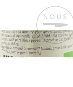 Terre Exotique Organic Ayurvedic Spice Blend 60g Ingredients