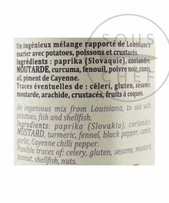 Terre Exotique Cajun Spice Blend 60g Ingredients