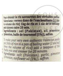 Terre Exotique Paella Spice Blend 75g Ingredients