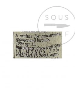 Ingredients Terre Exotique Praline Paste 100g