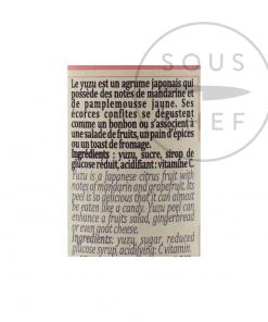 Ingredients Terre Exotique Candied Yuzu Peel 35g