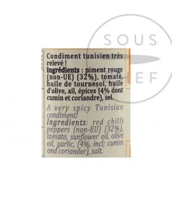 Terre Exotique Harissa 85g Ingredients