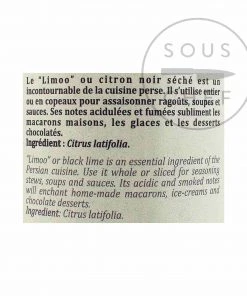 Ingredients Terre Exotique Dried Black Lime 40g