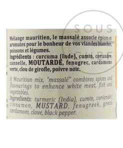Ingredients Terre Exotique Mild Mauritius Massale 50g
