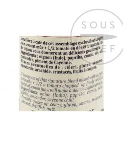 Ingredients Terre Exotique Guacamole Spice Blend 55g