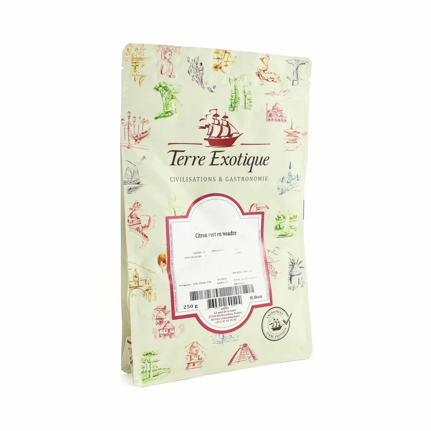 Ingredients Terre Exotique Organic Lime Powder 250g 3 Ingredients Terre Exotique Organic Lime Powder 250g