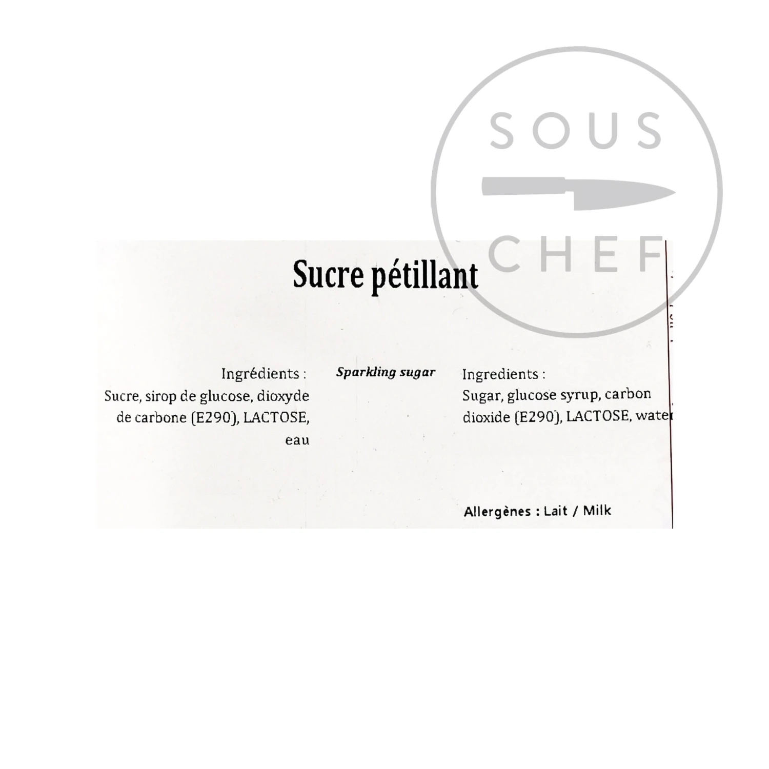 Terre Exotique Sparkling Sugar 1kg Ingredients 5 Terre Exotique Sparkling Sugar 1kg Ingredients