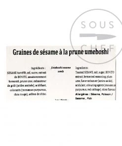 Terre Exotique Umeboshi Sesame Seeds 250g
