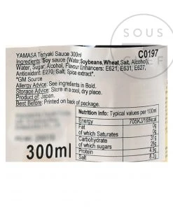 Ingredients Yamasa Teriyaki Sauce 300ml