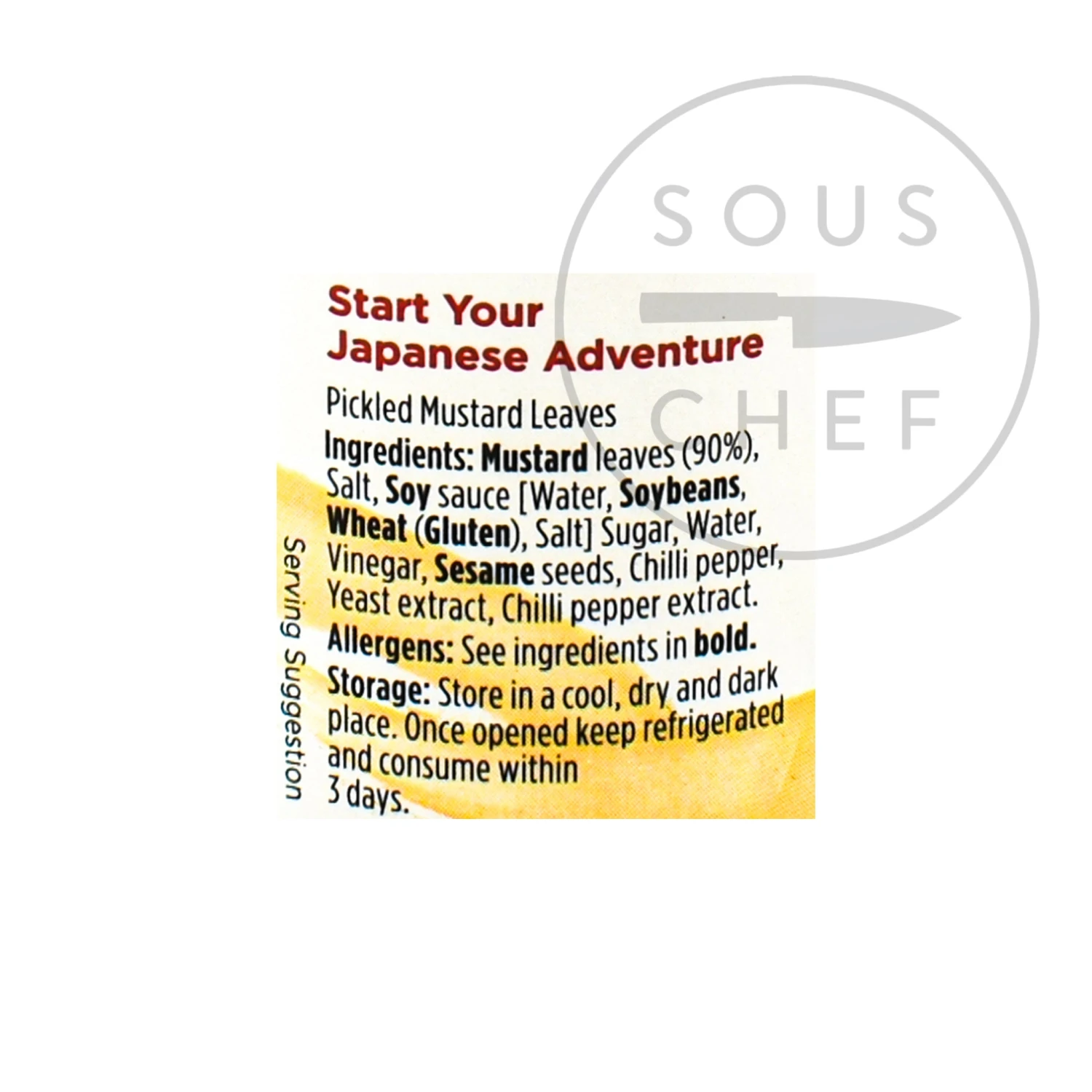 Yutaka Takana Pickled Mustard Leaves 110g Ingredients 4 Yutaka Takana Pickled Mustard Leaves 110g Ingredients