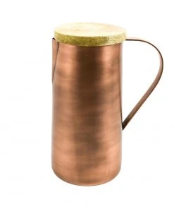 Urban Nature Culture Copper & Mango Wood Water Jug 1250ml Tableware