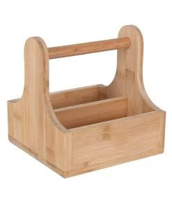 Viejovalle Bamboo Condiment Caddy With Handle Tableware