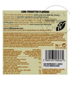 Willie's Cacao El Blanco Pure White Chocolate 50g