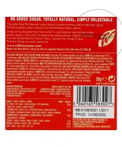 Willie's Cacao Orange & Almond 100% Dark Chocolate 50g