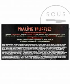 Willie's Cacao Praline Truffles Dark Chocolate With Sea Salt 110g