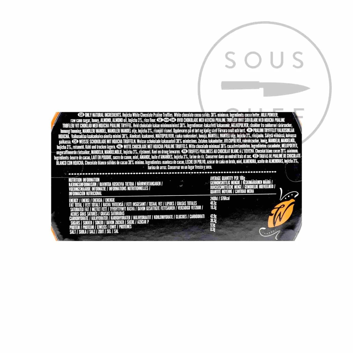 Willie's Cacao Liquid Centre Hojicha Truffles 110g Ingredients 4 Willie's Cacao Liquid Centre Hojicha Truffles 110g Ingredients