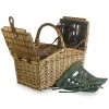 Willow Direct Tweed Double Lidded Picnic Hamper For 2 Green Tableware